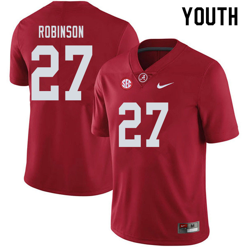 Youth #27 Joshua Robinson Alabama Crimson Tide College Football Jerseys Sale-Crimson